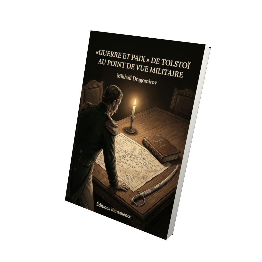 Livre Guerre et Paix » de Tolstoï au point de vue militaire par Mikhaïl Dragomirov - Vue 3D - Editions Remanence