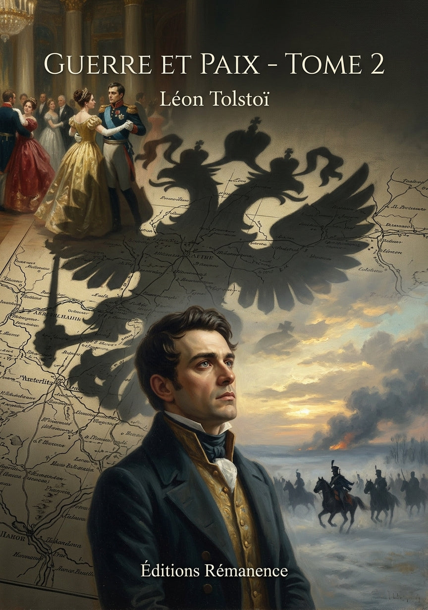 Livre Guerre et Paix - Tome 2 par Léon Tolstoï - Couverture - Editions Remanence