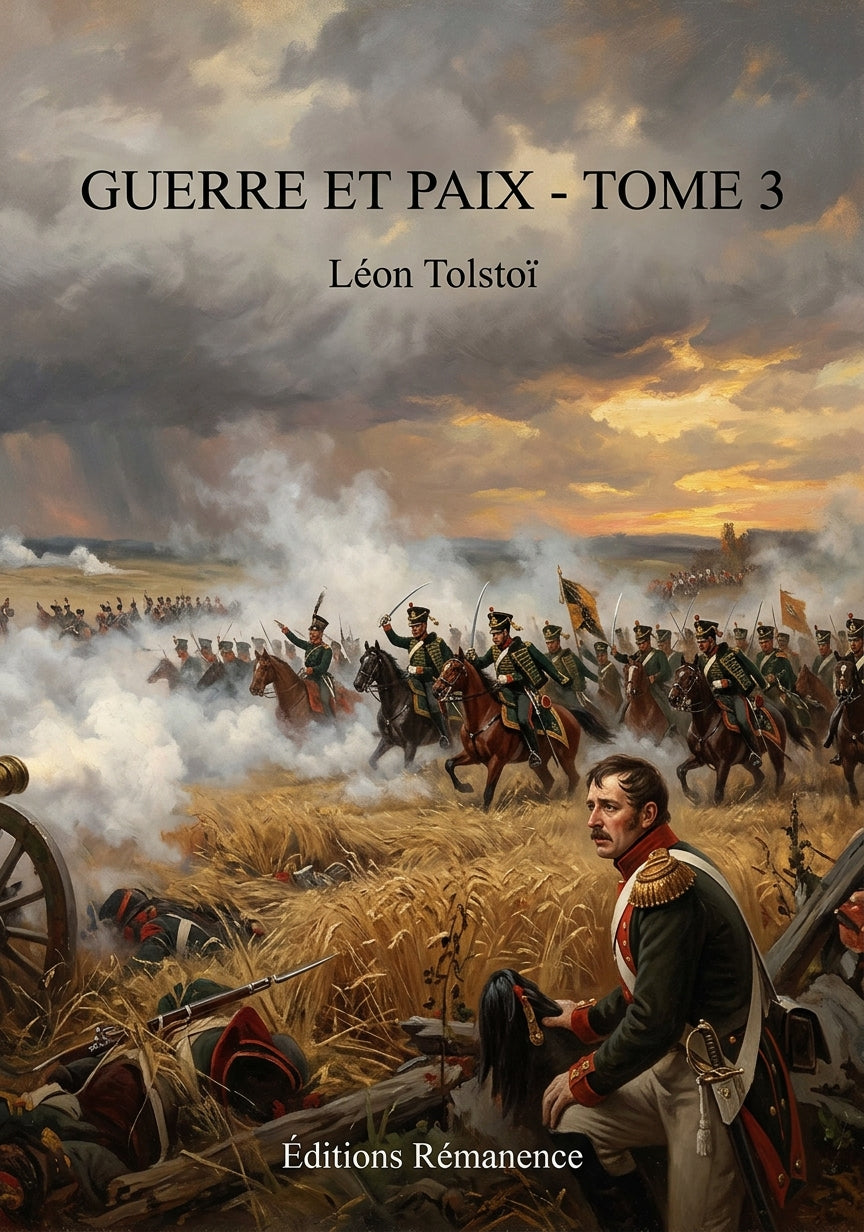 Livre Guerre et Paix - Tome 3 par Léon Tolstoï - Couverture - Editions Remanence