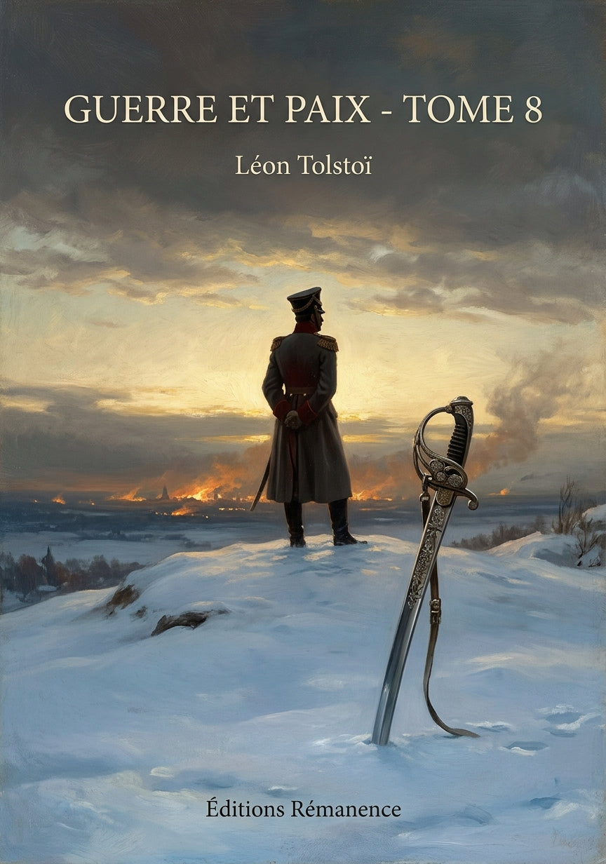 Livre Guerre et Paix - Tome 8 par Léon Tolstoï - Couverture - Editions Remanence