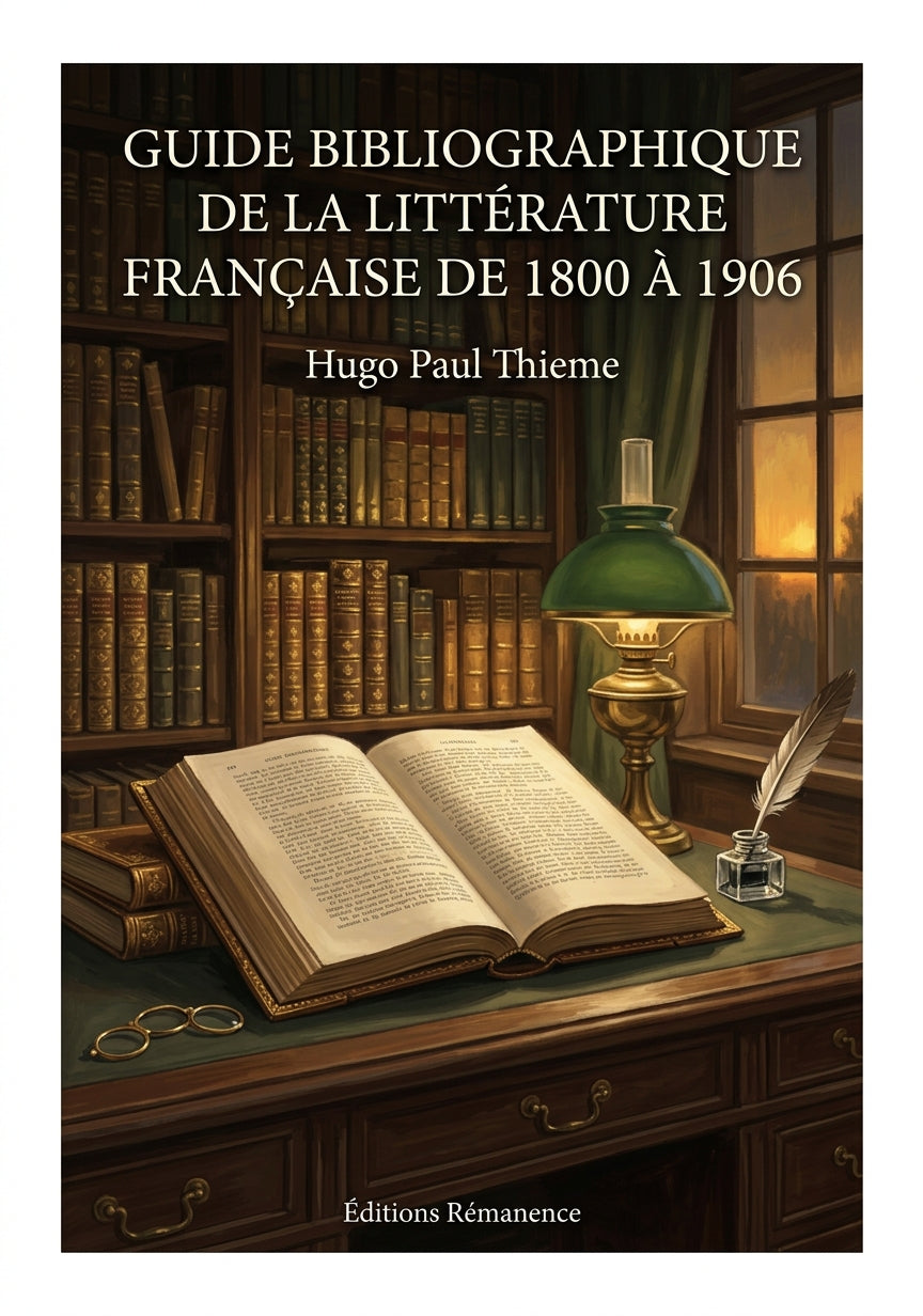 Livre Guide bibliographique de la littérature française de 1800 à 1906 par Hugo Paul Thieme - Couverture - Editions Remanence
