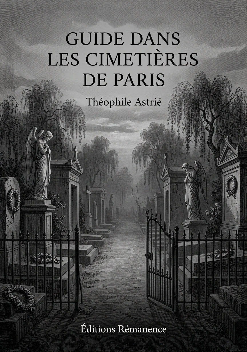 Livre Guide dans les cimetières de Paris par Théophile Astrié - Couverture - Editions Remanence