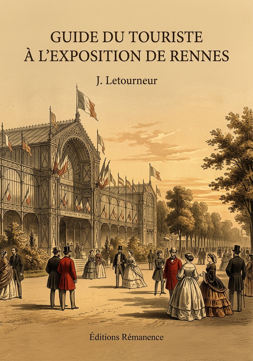 Livre Guide du touriste à l'exposition de Rennes par J. Letourneur - Couverture - Editions Remanence