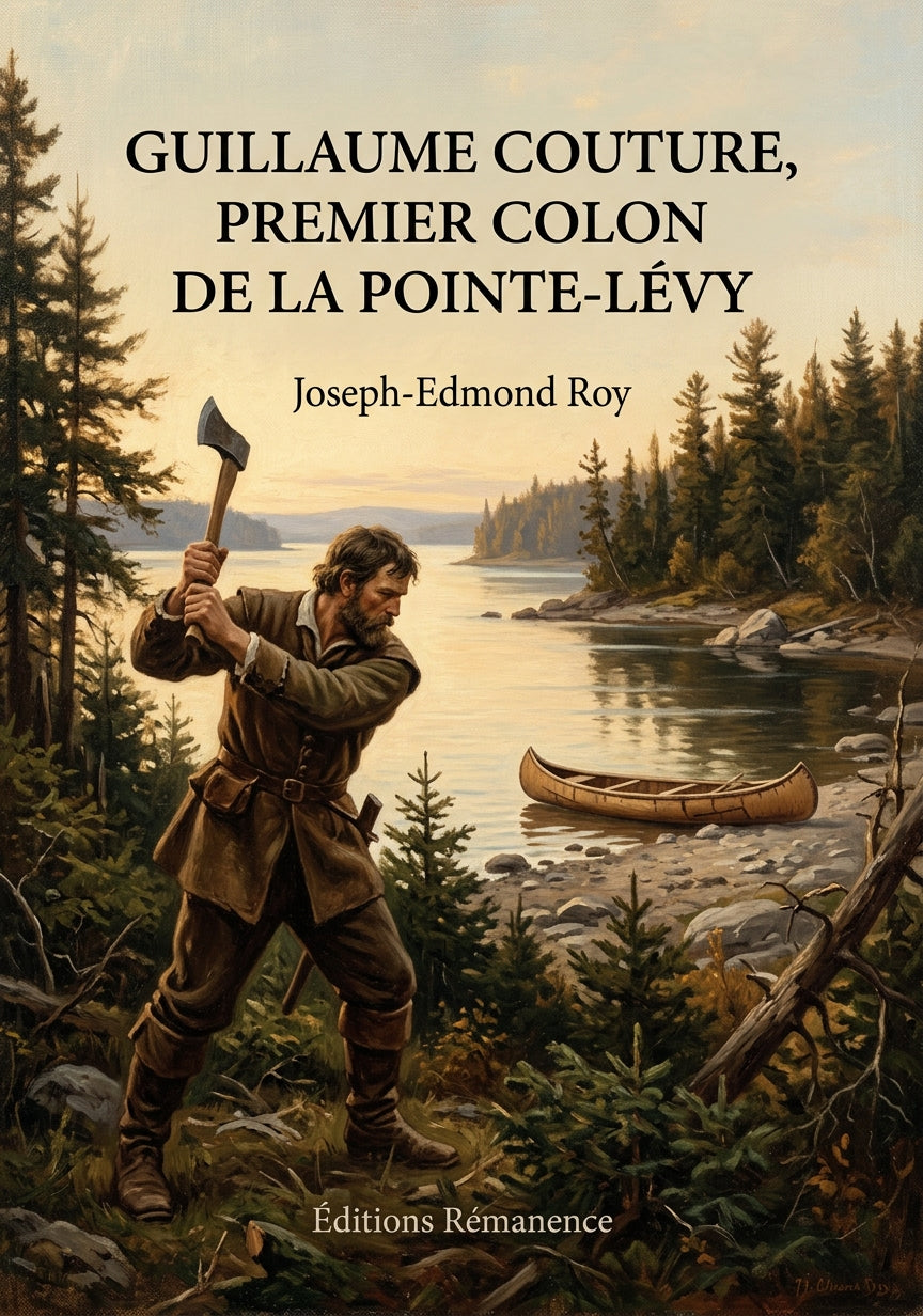 Livre Guillaume Couture, premier colon de la Pointe-Lévy par Joseph-Edmond Roy - Couverture - Editions Remanence