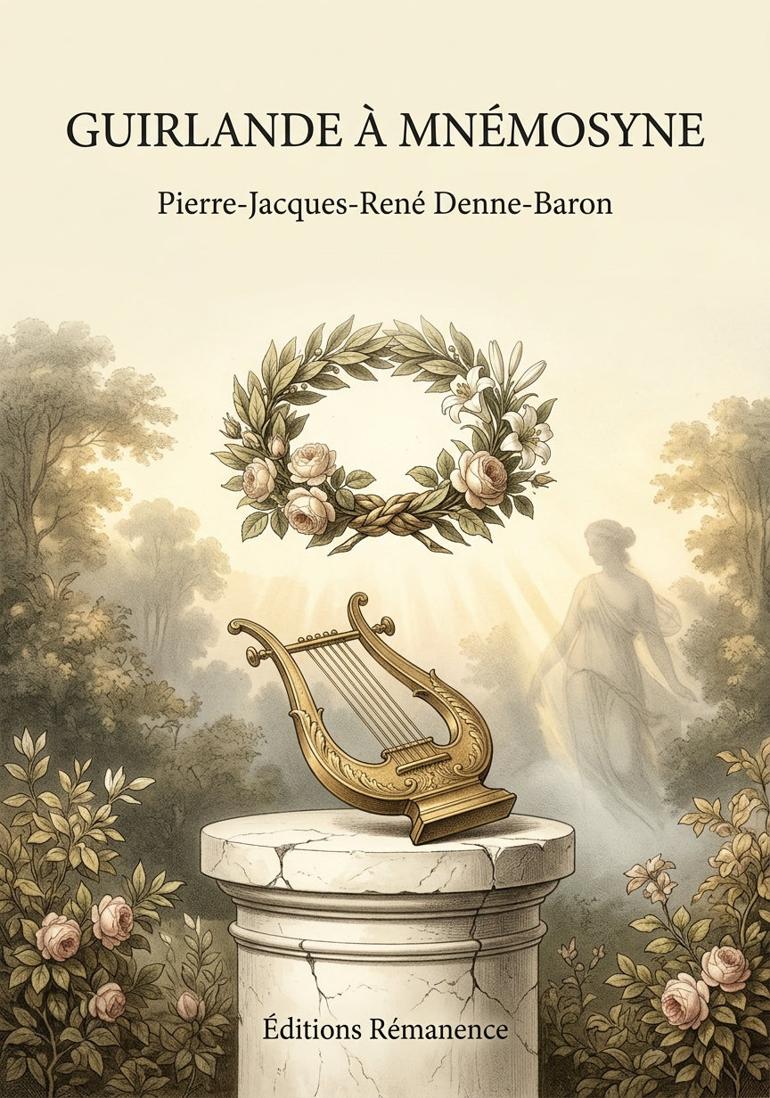 Livre Guirlande à Mnémosyne par Pierre-Jacques-René Denne-Baron - Couverture - Editions Remanence