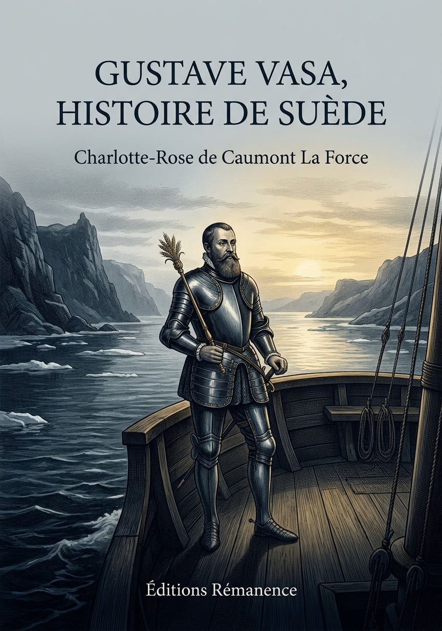 Livre Gustave Vasa, histoire de Suède par Charlotte-Rose de Caumont La Force - Couverture - Editions Remanence