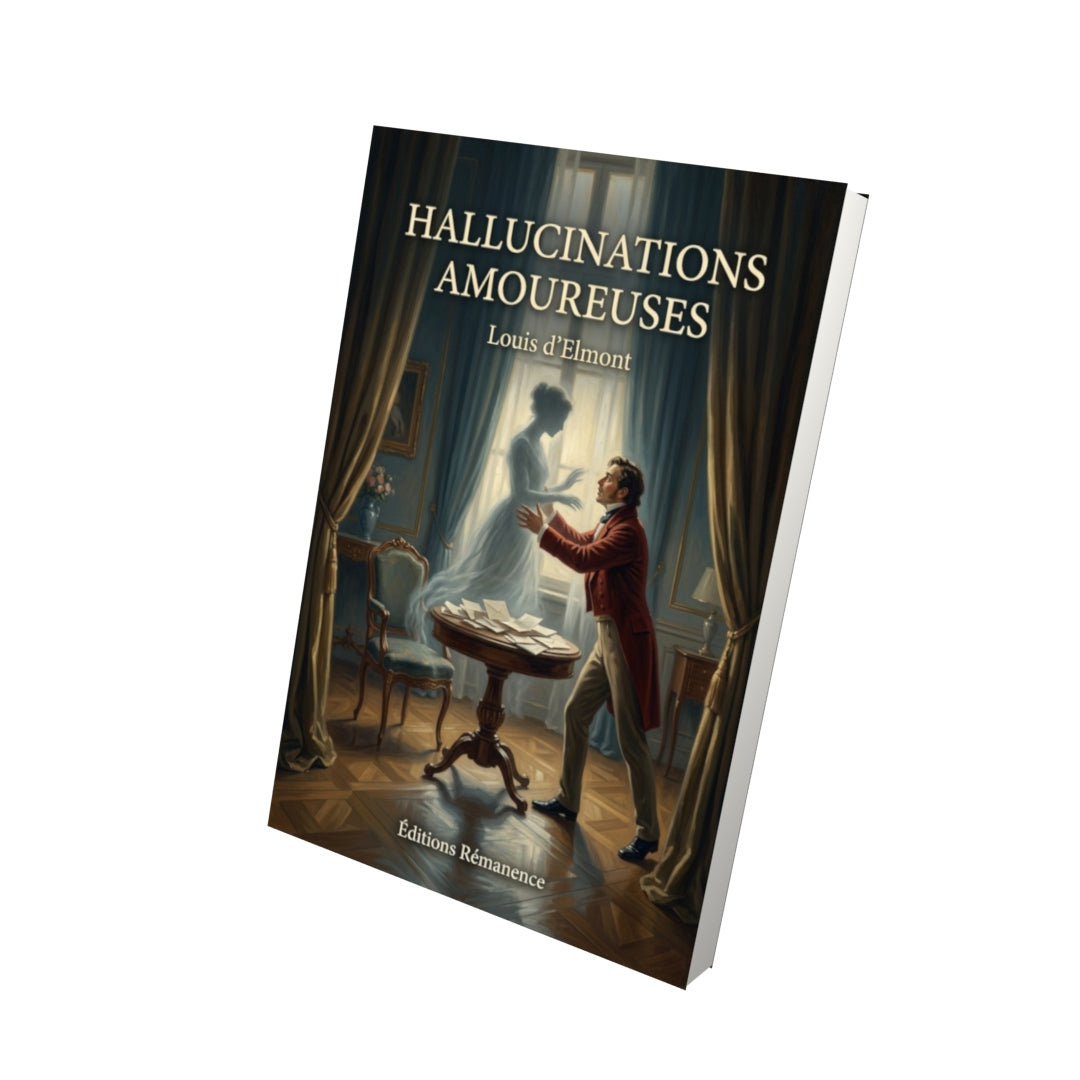 Livre Hallucinations amoureuses par Louis d’Elmont - Vue 3D - Editions Remanence
