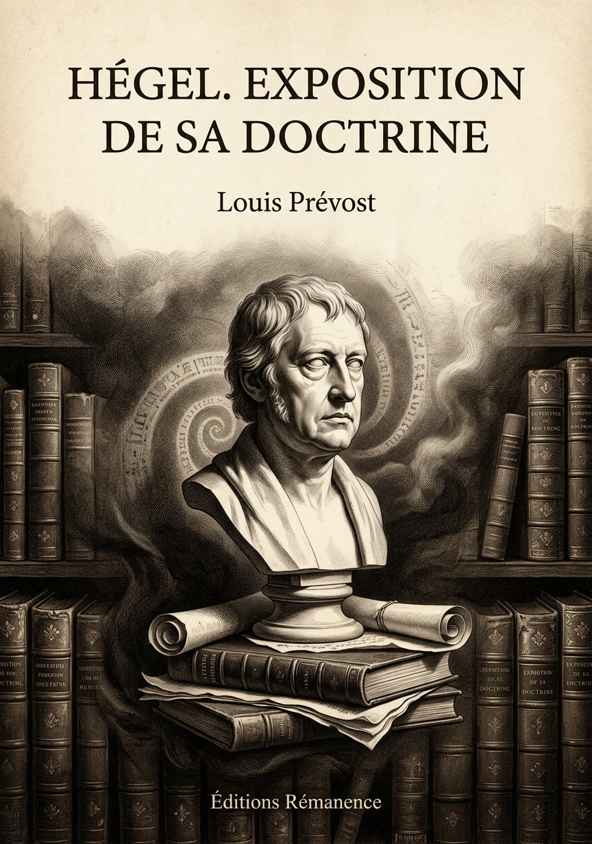 Livre Hégel. Exposition de sa doctrine par Louis Prévost - Couverture - Editions Remanence