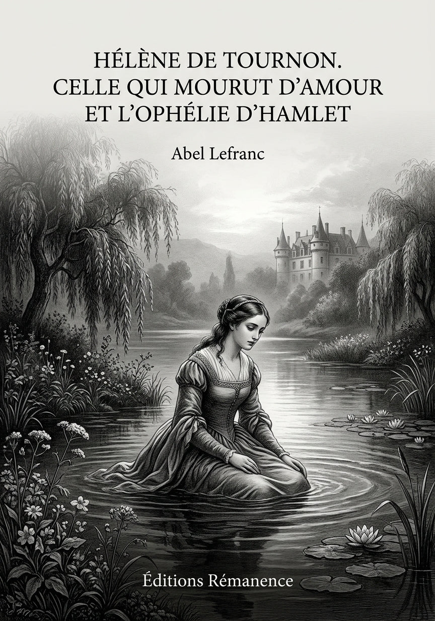 Livre Hélène de Tournon. Celle qui mourut d’amour et l’Ophélie d’Hamlet par Abel Lefranc - Couverture - Editions Remanence
