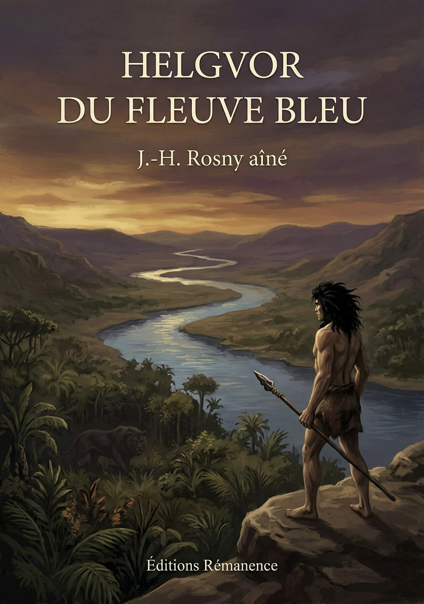 Livre Helgvor du Fleuve Bleu par J.-H. Rosny aîné - Couverture - Editions Remanence