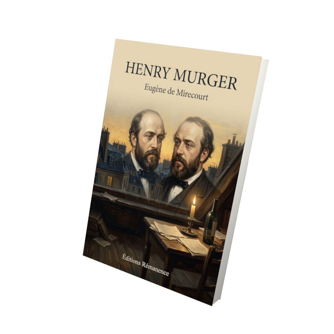 Livre Henry Murger par Eugène de Mirecourt - Vue 3D - Editions Remanence
