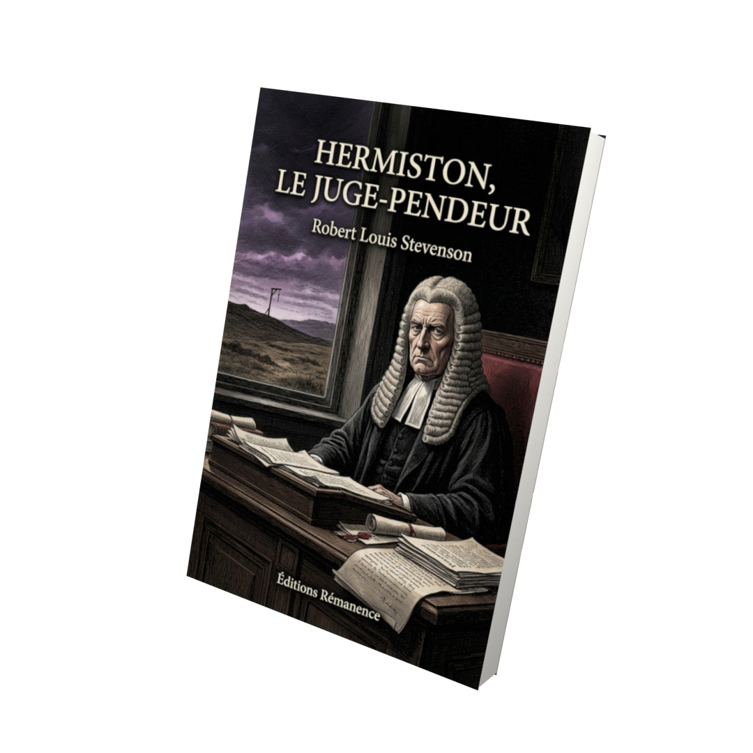 Livre Hermiston, le juge-pendeur par Robert Louis Stevenson - Vue 3D - Editions Remanence