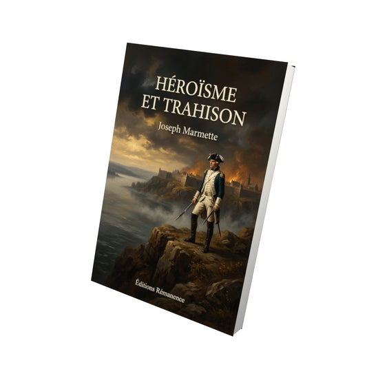 Livre Héroïsme et Trahison par Joseph Marmette - Vue 3D - Editions Remanence