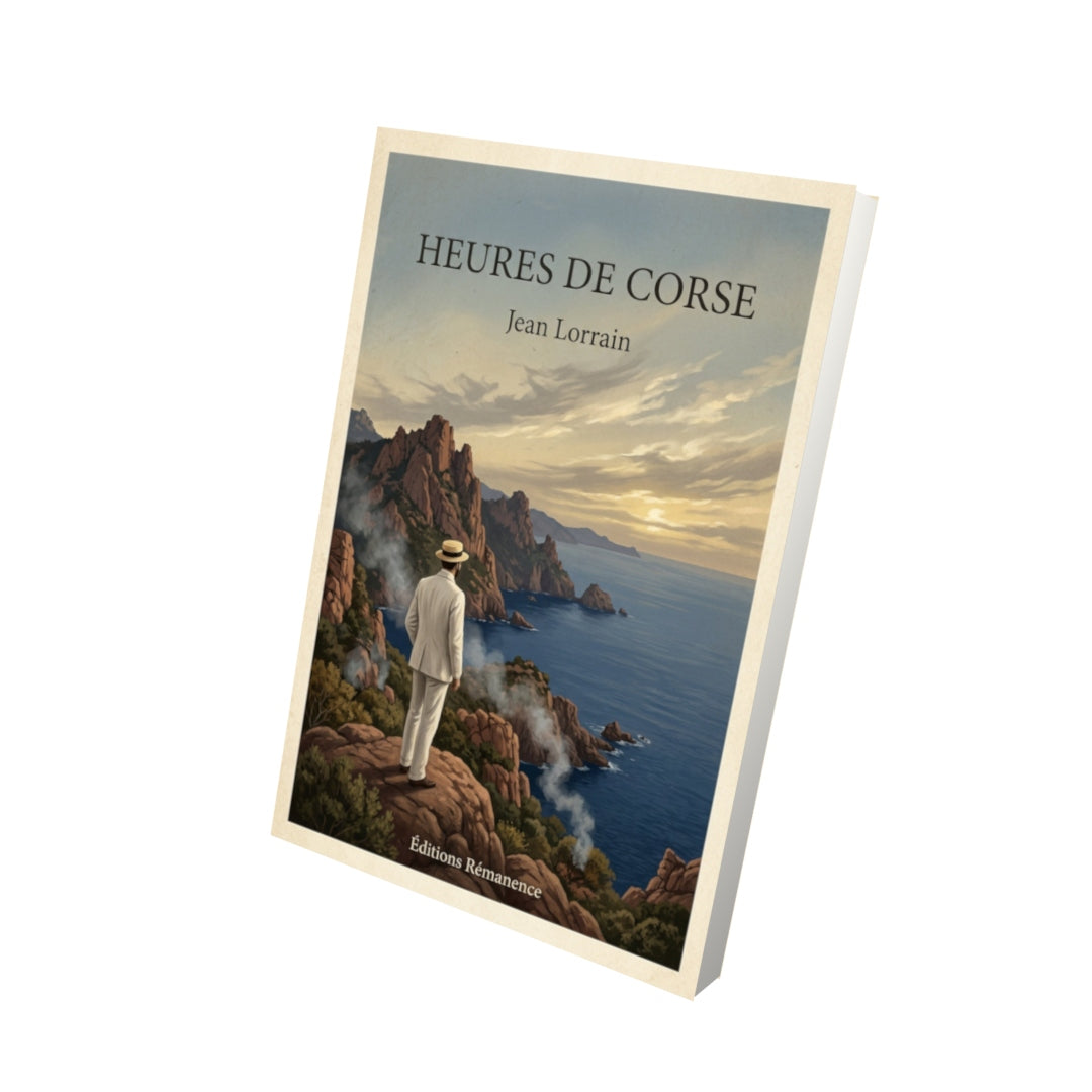 Livre Heures de Corse - Jean Lorrain - Vue 3D - Editions Remanence