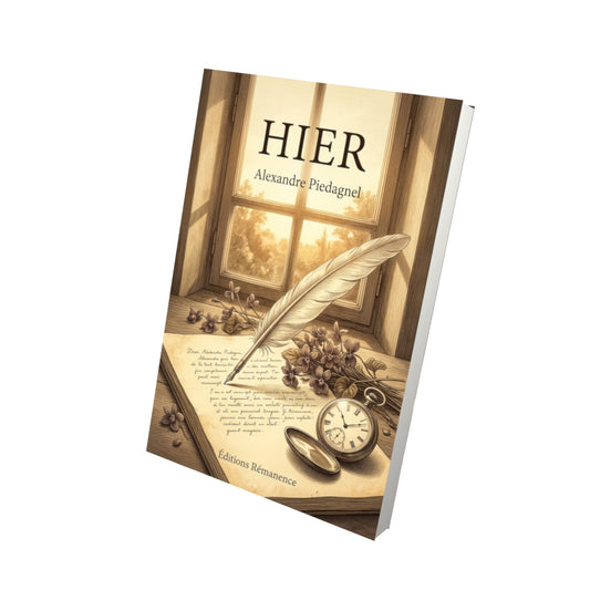 Livre Hier par Alexandre Piedagnel - Vue 3D - Editions Remanence
