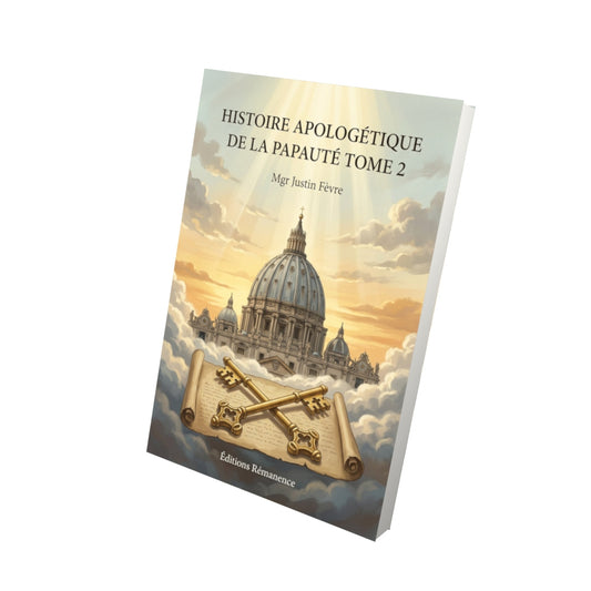 Livre Histoire apologétique de la papauté Tome 2 - Mgr Justin Fèvre - Vue 3D - Editions Remanence