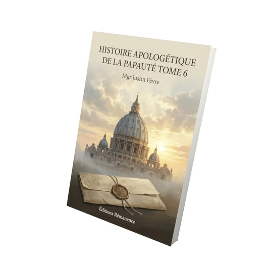 Livre Histoire apologétique de la papauté Tome 6 - Mgr Justin Fèvre - Vue 3D - Editions Remanence