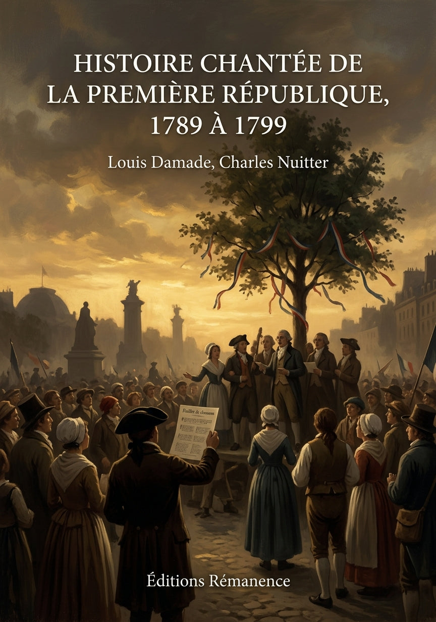 Livre Histoire chantée de la première République, 1789 à 1799 par Louis Damade, Charles Nuitter - Couverture - Editions Remanence