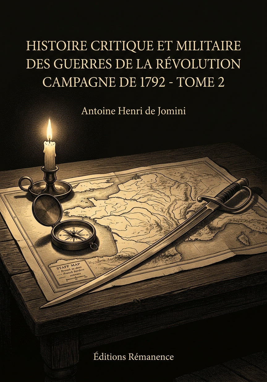 Livre Histoire critique et militaire des guerres de la révolution campagne de 1792 - Tome 2 par Antoine Henri de Jomini - Couverture - Editions Remanence