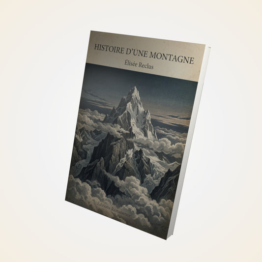 Livre Histoire d'une Montagne - Élisée Reclus - Couverture 3D