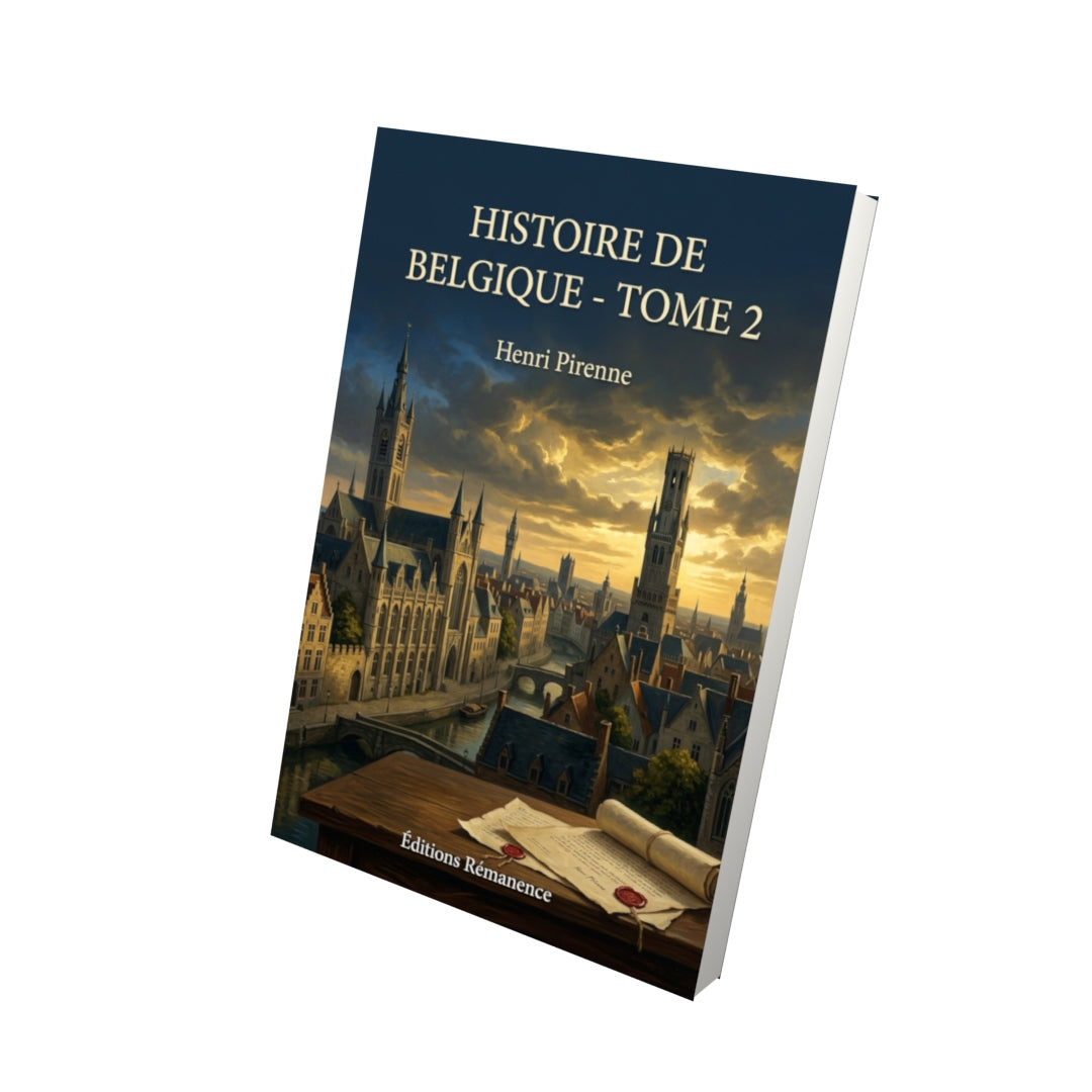 Livre Histoire de Belgique - Tome 2 par Henri Pirenne - Vue 3D - Editions Remanence