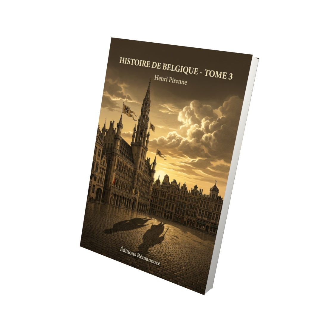 Livre Histoire de Belgique - Tome 3 par Henri Pirenne - Vue 3D - Editions Remanence