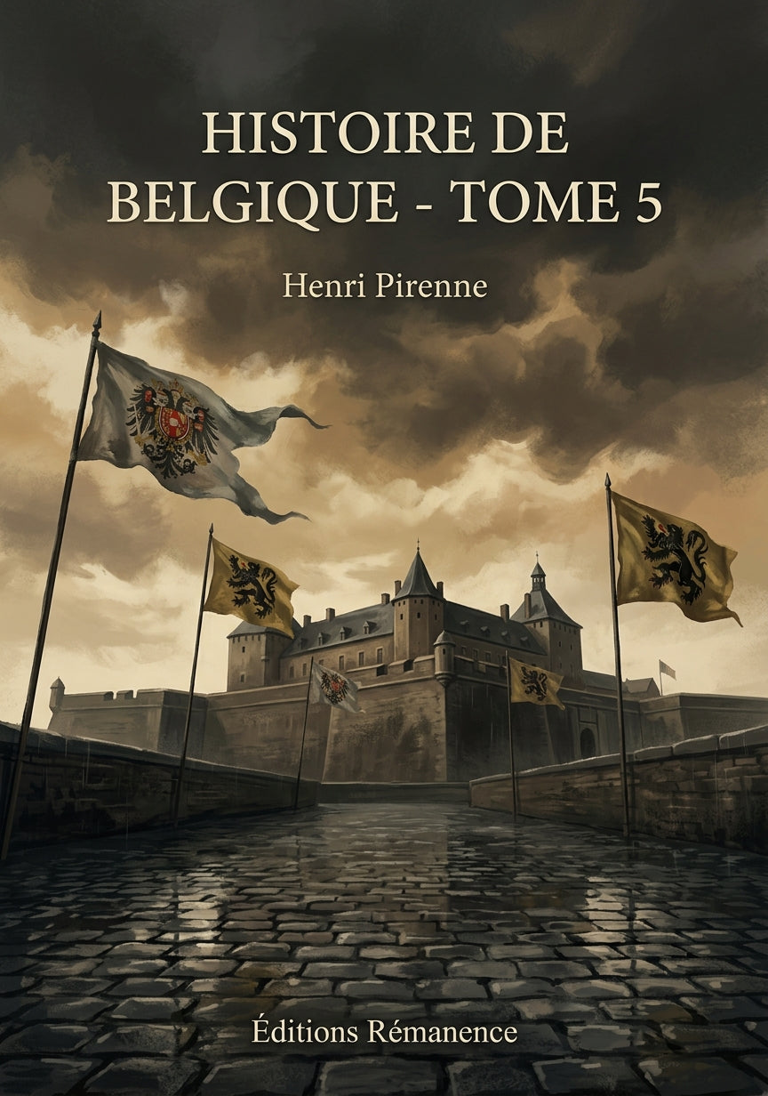 Livre Histoire de Belgique - Tome 5 par Henri Pirenne - Couverture - Editions Remanence