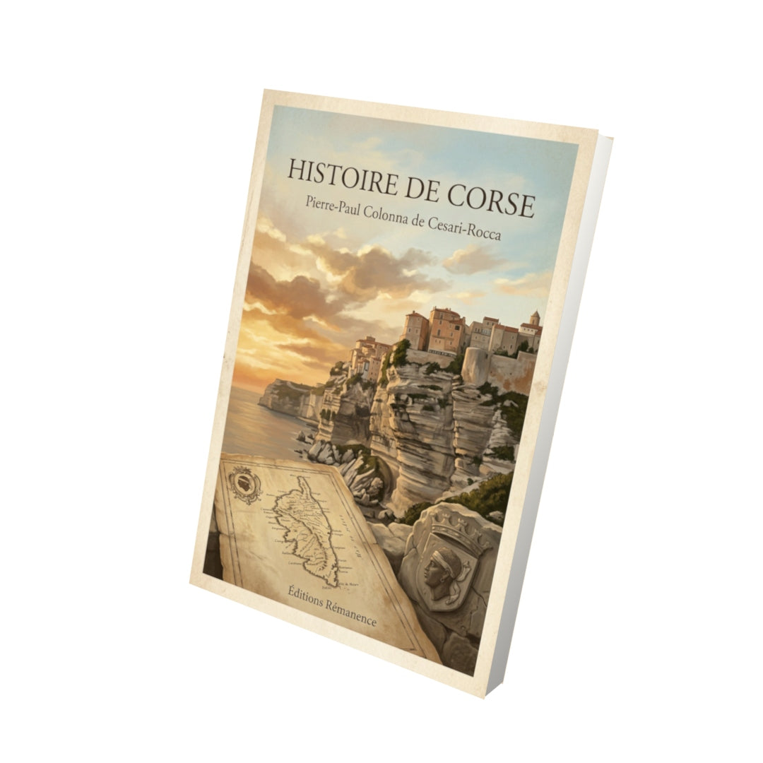 Livre Histoire de Corse - Pierre-Paul Colonna de Cesari-Rocca - Vue 3D - Editions Remanence