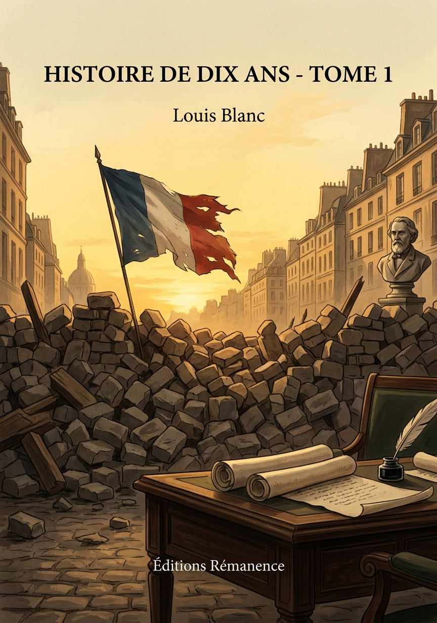 Livre Histoire de dix ans - Tome 1 par Louis Blanc - Couverture - Editions Remanence