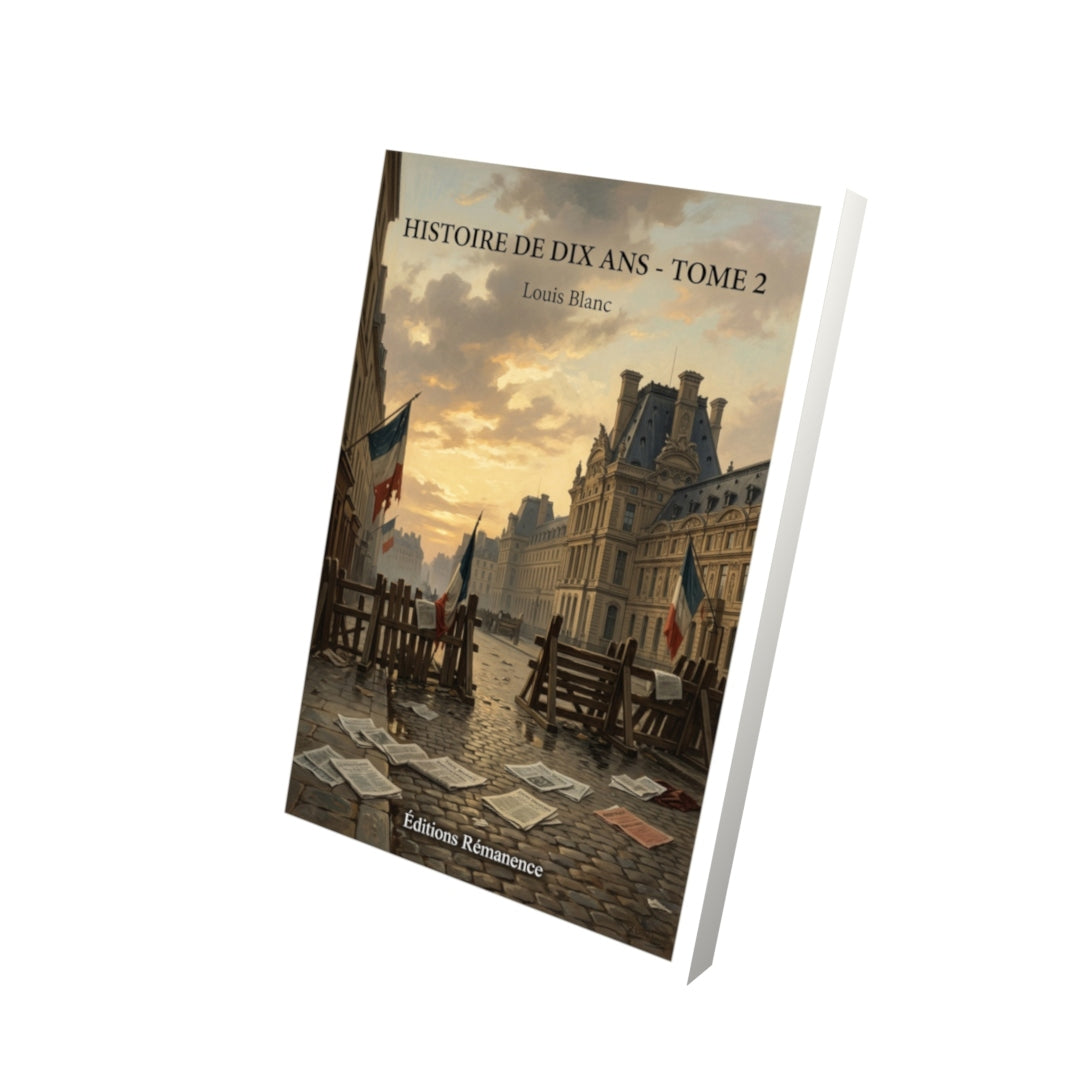 Livre Histoire de dix ans - Tome 2 par Louis Blanc - Vue 3D - Editions Remanence