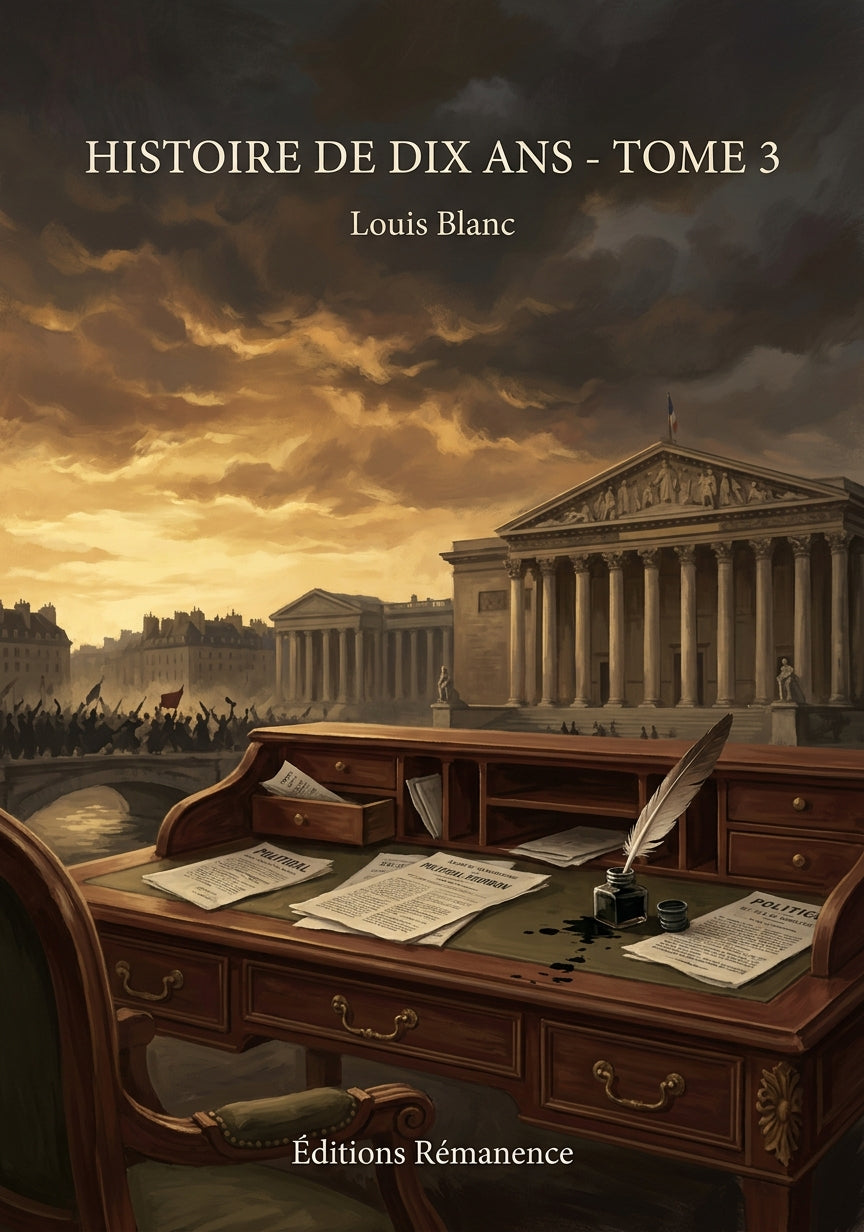 Livre Histoire de dix ans - Tome 3 par Louis Blanc - Couverture - Editions Remanence