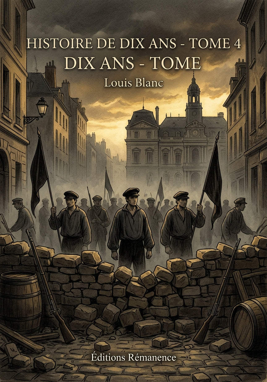 Livre Histoire de dix ans - Tome 4 par Louis Blanc - Couverture - Editions Remanence
