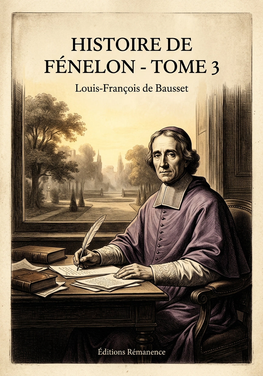 Livre Histoire de Fénelon - Tome 3 par Louis-François de Bausset - Couverture - Editions Remanence