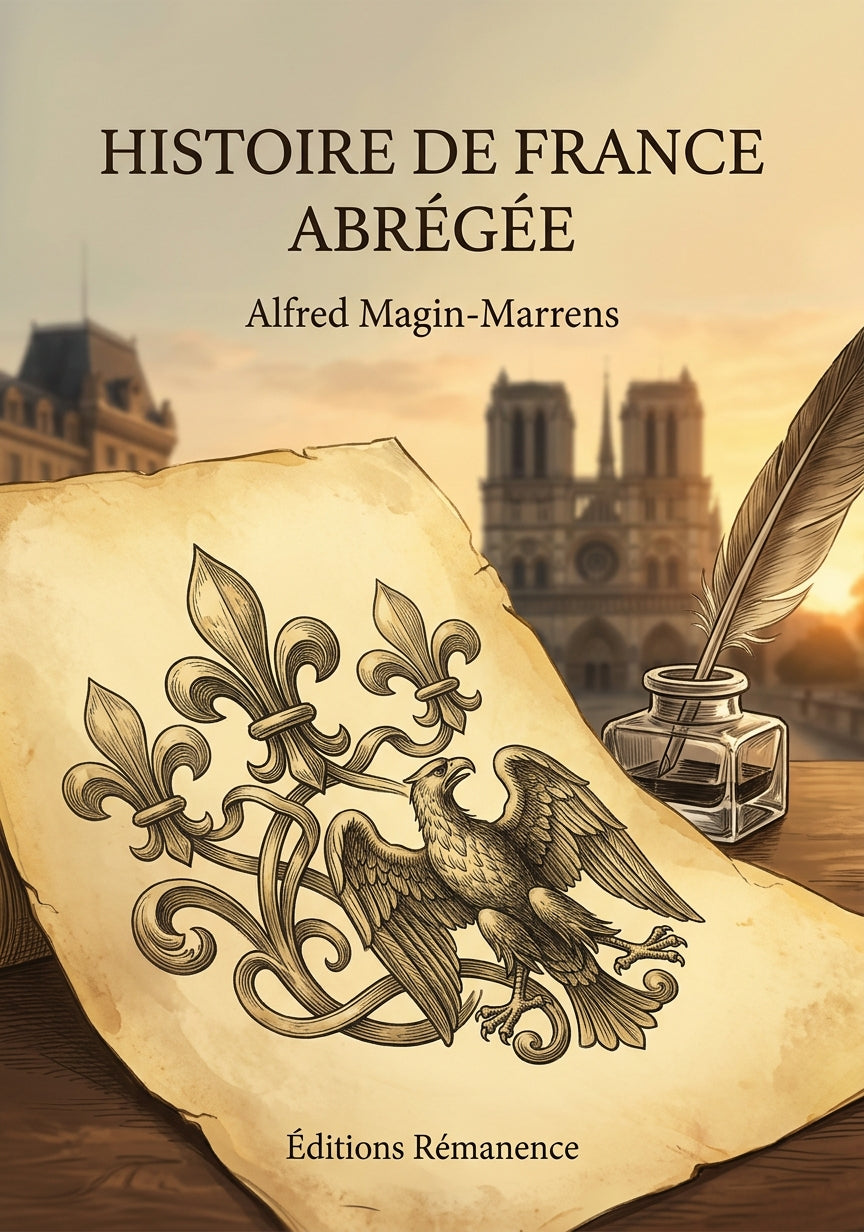 Livre Histoire de France abrégée par Alfred Magin-Marrens - Couverture - Editions Remanence