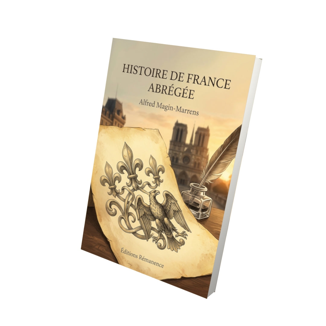 Livre Histoire de France abrégée par Alfred Magin-Marrens - Vue 3D - Editions Remanence
