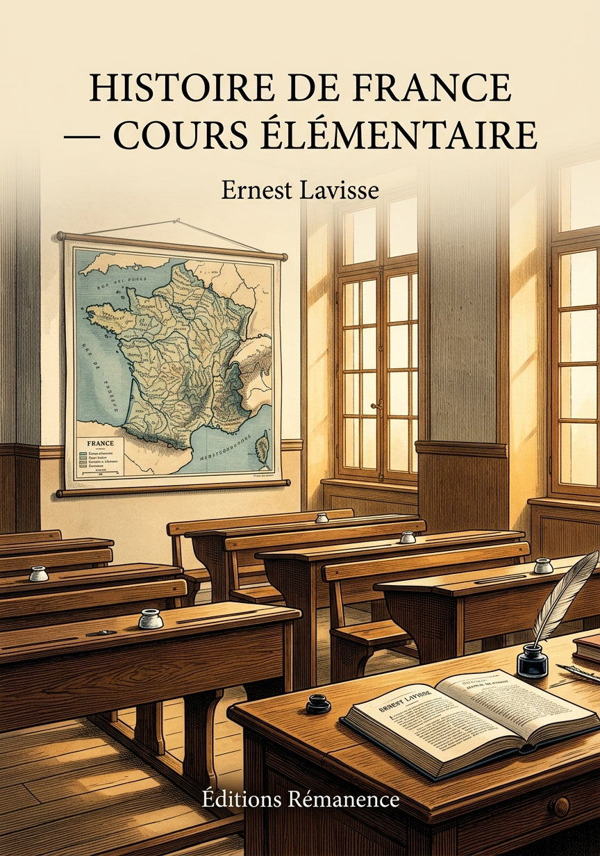 Livre Histoire de France — Cours élémentaire par Ernest Lavisse - Couverture - Editions Remanence