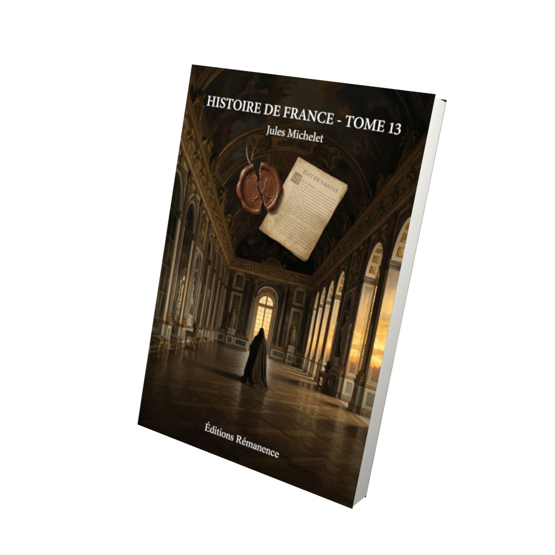 Livre Histoire de France - Tome 13 par Jules Michelet - Vue 3D - Editions Remanence