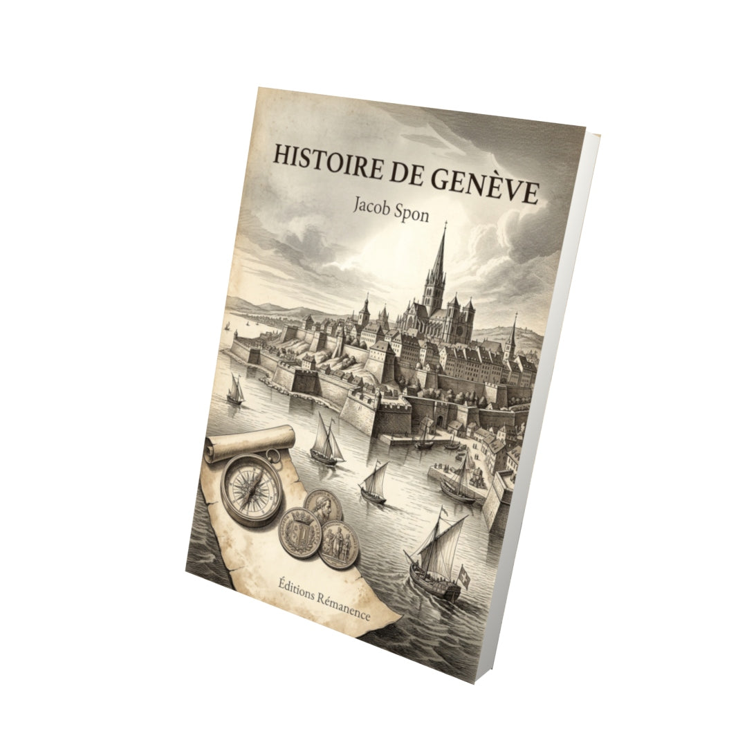 Livre Histoire de Genève par Jacob Spon - Vue 3D - Editions Remanence