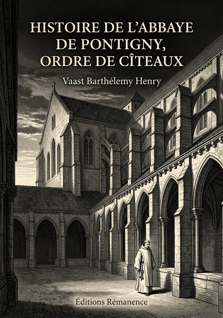 Livre Histoire de l'abbaye de Pontigny, ordre de Cîteaux par Vaast Barthélemy Henry - Couverture - Editions Remanence