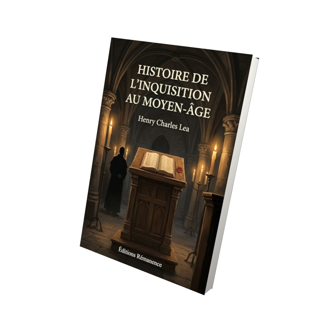 Livre Histoire de l'Inquisition au Moyen-âge par Henry Charles Lea - Vue 3D - Editions Remanence