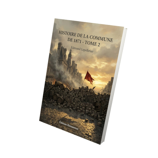 Livre Histoire de la Commune de 1871 - Tome 2 par Edmond Lepelletier - Vue 3D - Editions Remanence