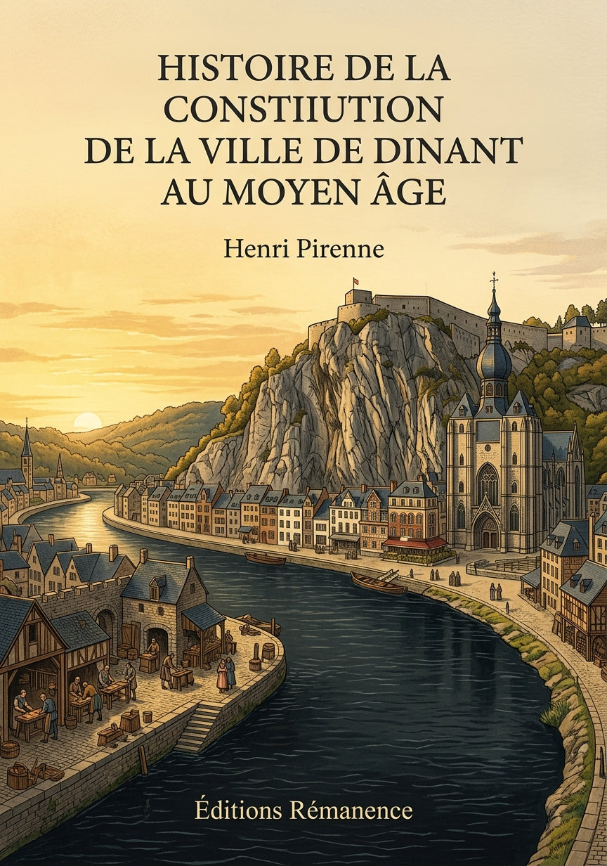 Livre Histoire de la constitution de la ville de Dinant au Moyen Âge par Henri Pirenne - Couverture - Editions Remanence