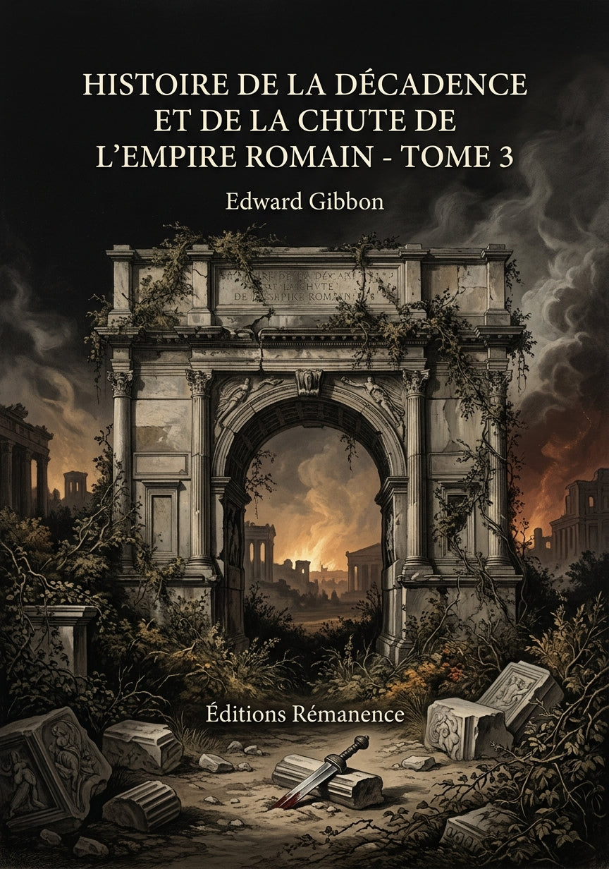 Livre Histoire de la décadence et de la chute de l’Empire romain - Tome 3 par Edward Gibbon - Couverture - Editions Remanence
