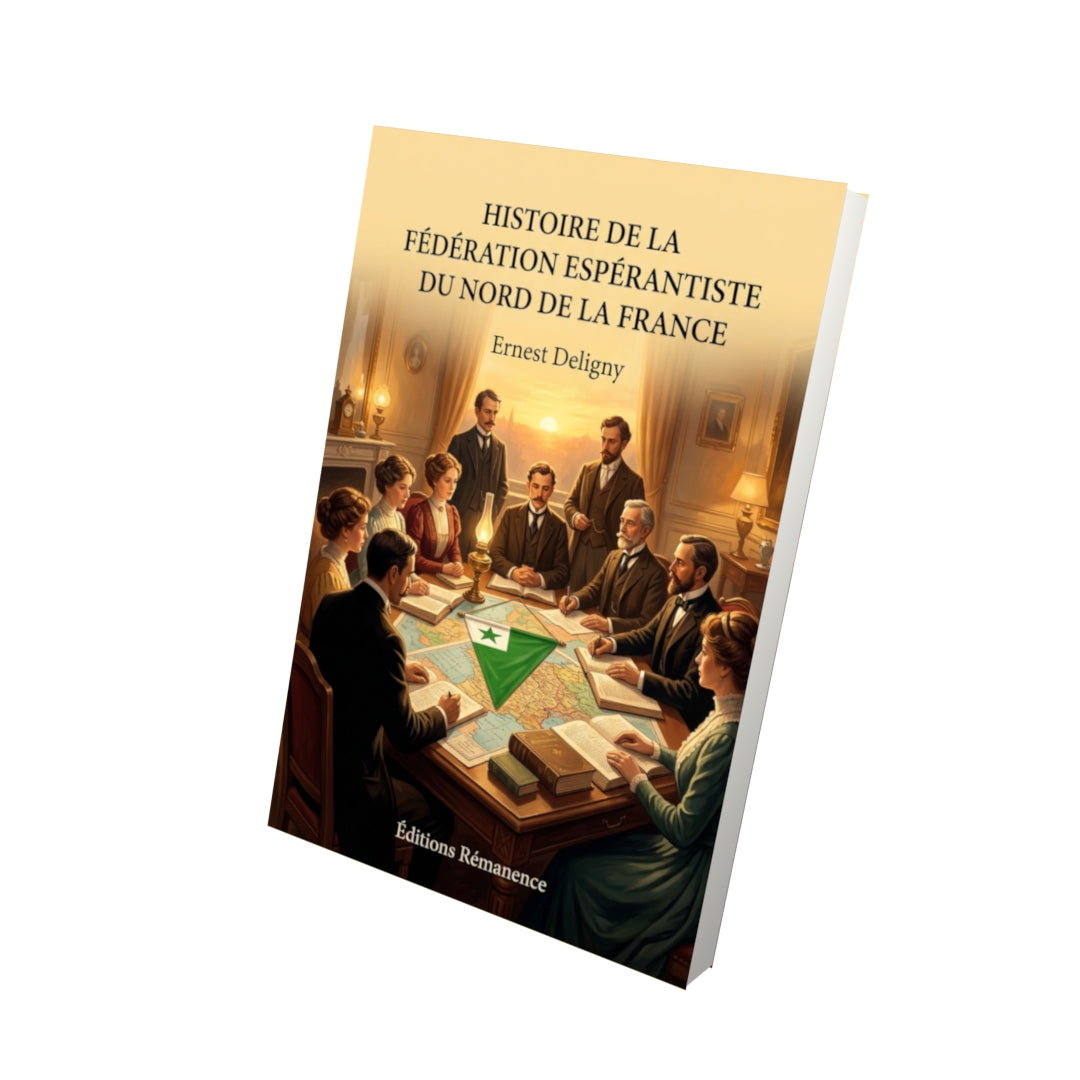 Livre Histoire de la Fédération Espérantiste du Nord de la France par Ernest Deligny - Vue 3D - Editions Remanence