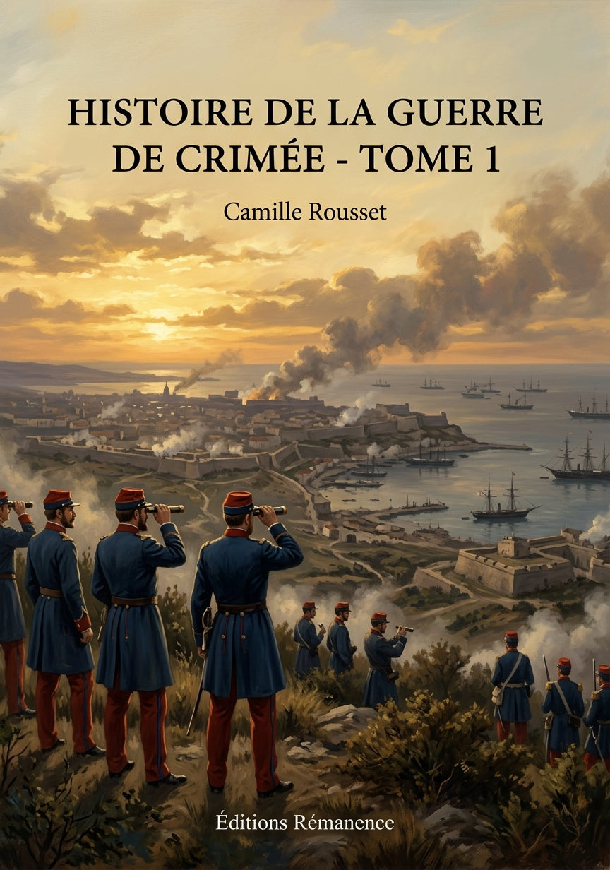 Livre Histoire de la guerre de Crimée - Tome 1 par Camille Rousset - Couverture - Editions Remanence