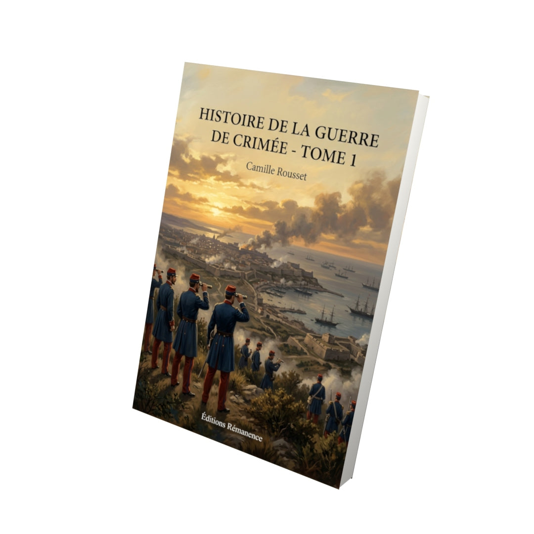 Livre Histoire de la guerre de Crimée - Tome 1 par Camille Rousset - Vue 3D - Editions Remanence