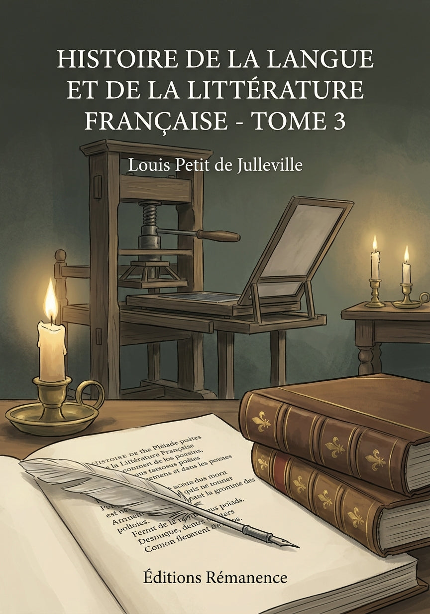 Livre Histoire de la langue et de la littérature française - Tome 3 par Louis Petit de Julleville - Couverture - Editions Remanence