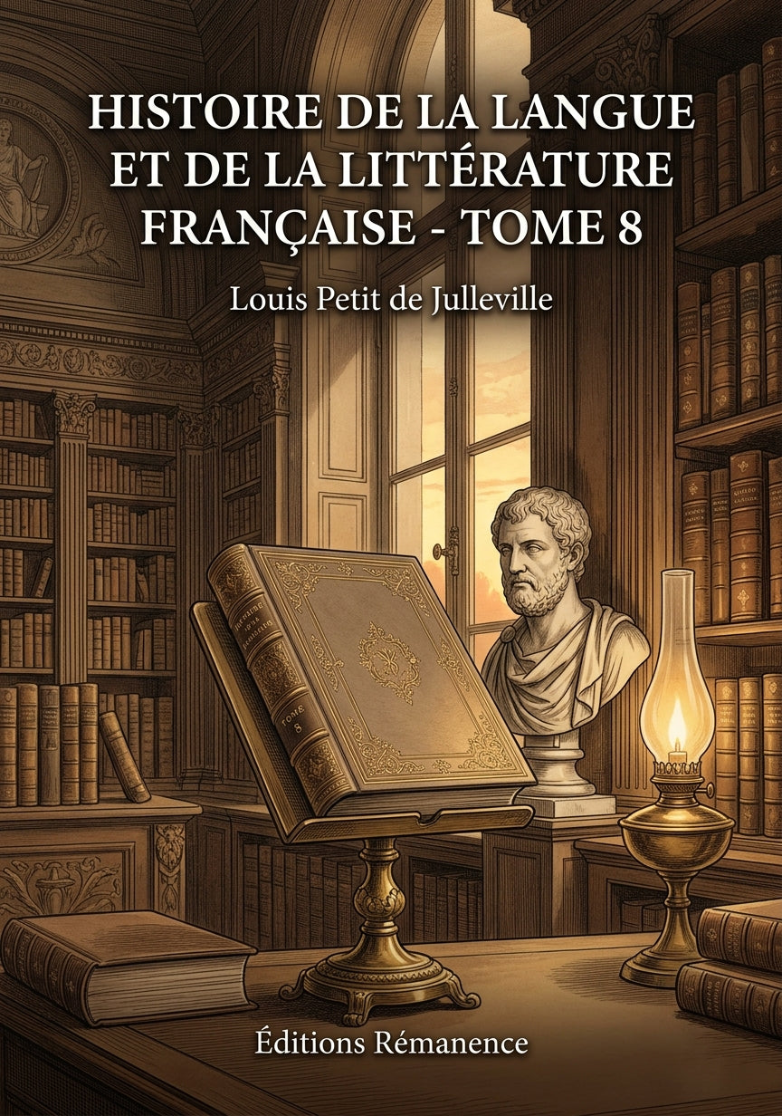 Livre Histoire de la langue et de la littérature française - Tome 8 par Louis Petit de Julleville - Couverture - Editions Remanence