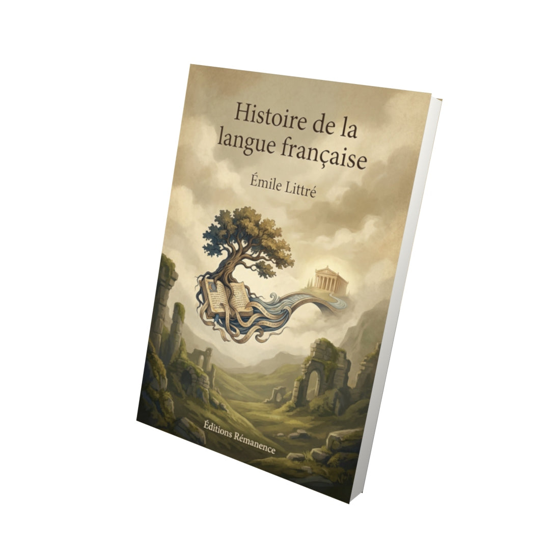 Livre Histoire de la langue française – Émile Littré - Vue 3D - Editions Remanence