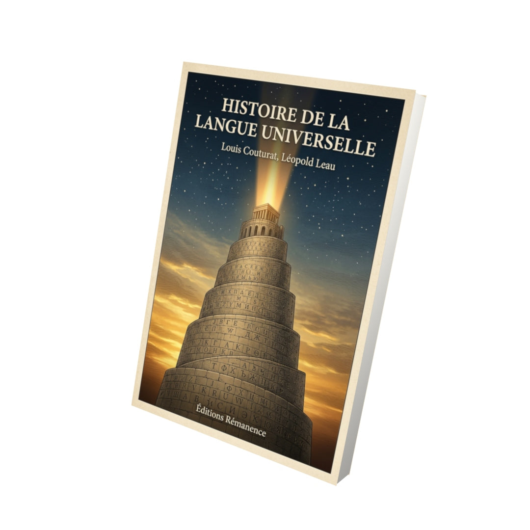 Livre Histoire de la langue universelle par Louis Couturat, Léopold Leau - Vue 3D - Editions Remanence
